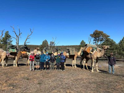 Group photo of Big Heart Adventures Women's Camel Trek with Ryan the Cameleer