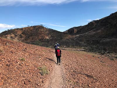 Completing-the-Larapinta-Trail-rocky-hot-trail