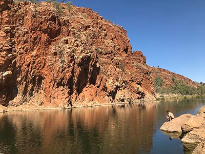 Completing-the-Larapinta-Trail-water-gorge