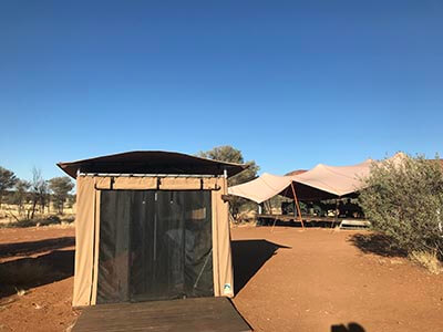 Completing-the-Larapinta-Trail-tent-accommodation