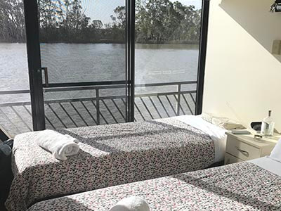 Murray-River-walking-tour-for-women-wellness-walks-houseboat-room