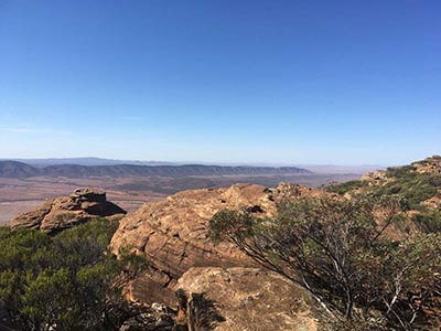 Northern-Flinders-Ranges-walking-tour-for-women-wellness-walks-lookout-clear-sky