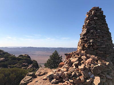 Northern-Flinders-Ranges-walking-tour-for-women-wellness-walks-rock cairn