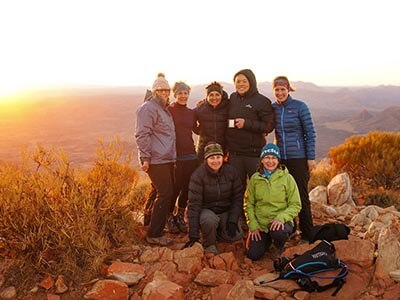 Women's-Larapinta-Trail-walking-tours-wellness-walks-sunrise-lookout