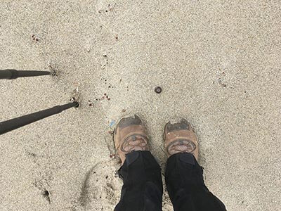 emergency-boots-wellness-walks-South-Australian-walking-tours-womens-walking-group-beach-sand