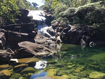 walking-tours-wellness-walks-Hinchinbrook-Island-waterfall